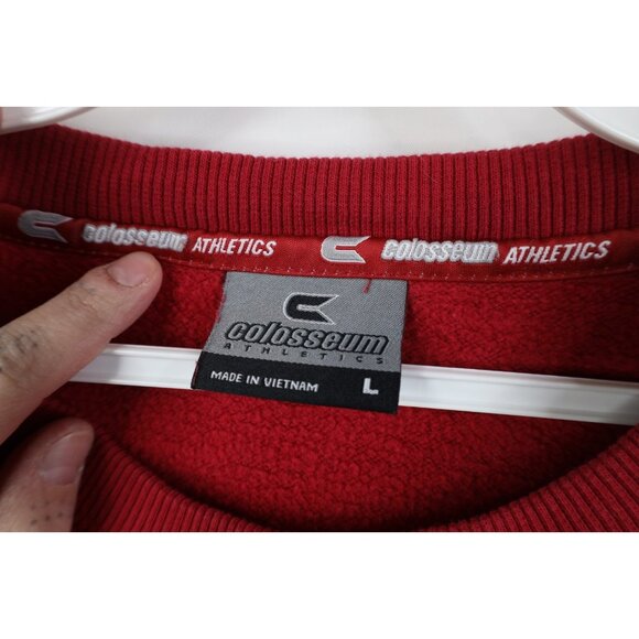 Vintage Mens Large Distressed University of Alabama Crewneck Sweatshirt Red - Picture 10 of 15